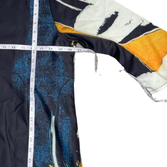 Giorgai & Johns Women's Black Abstract Flowy Midi Dress Bohemian Capsule Size XL - Picture 6 of 8